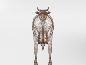 brown cow Model 3D