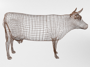 brown cow Model 3D