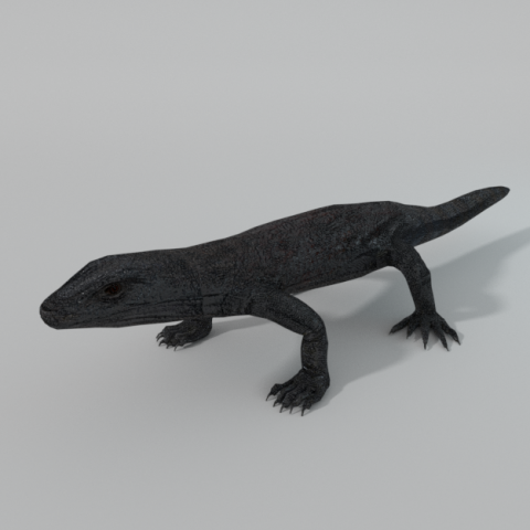 komodo dragon 3D Модель .c4d .max .obj .3ds .fbx .stl .blend 