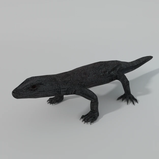 komodo dragon 3D Model .c4d .max .obj .3ds .fbx .stl .blend