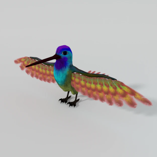 colibr&igrave; Modello 3D .c4d .max .obj .3ds .fbx .stl .blend 