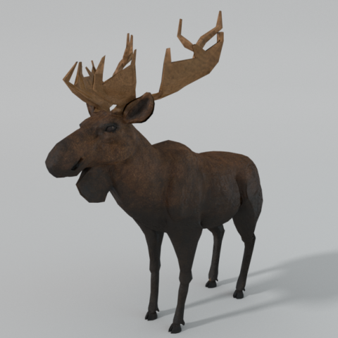 moose 3D मॉडल .c4d .max .obj .3ds .fbx .stl .blend 