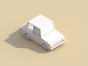 cartoon low poly toy car 3D Model