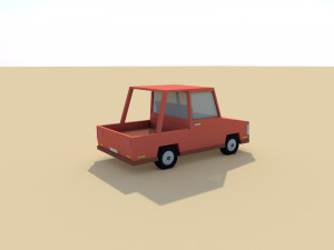 cartoon low poly toy car 3D Model