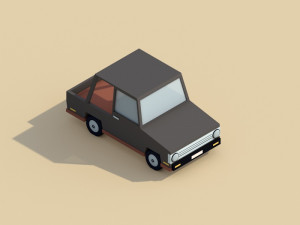cartoon low poly toy car 3D Model