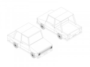 cartoon low poly toy car 3D Model