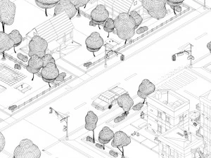 cartoon low poly dream city pack 3D Model