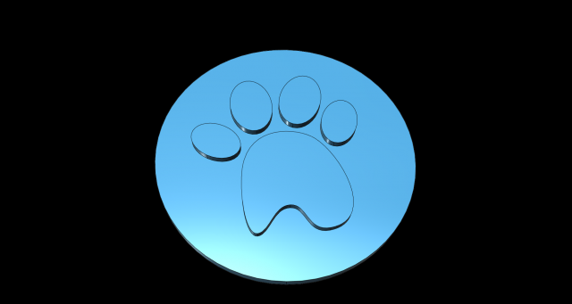 dog paw cutter cookies Model 3D .c4d .max .obj .3ds .fbx .stl .blend 