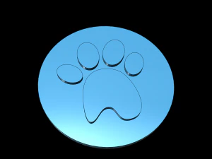 Kekse mit Hundepfotenausstecher 3D Modell