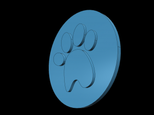 dog paw cutter cookies Model 3D