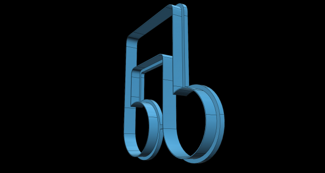 note music cutter cookies Model 3D .c4d .max .obj .3ds .fbx .stl .blend 