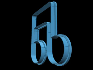 музыкальное печенье для заметок 3D Модель