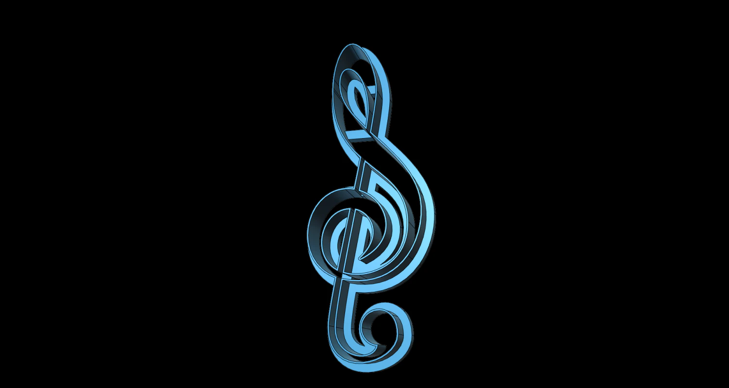 treble clef cutter cookies 3D Model .c4d .max .obj .3ds .fbx .stl .blend