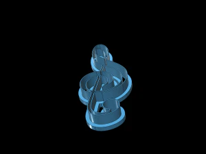 treble clef cutter cookies 3D Model
