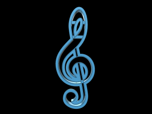 treble clef cutter cookies Modelo 3D