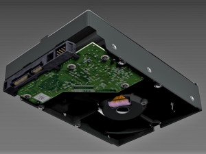 hdd sata wd10ezex 1tb 3D 모델