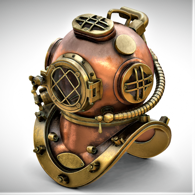 Diving hamlet Model 3D .c4d .max .obj .3ds .fbx .stl .blend 