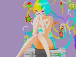 Cute anime girl 3D 모델