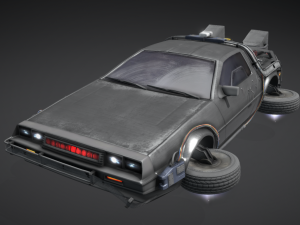 Sci-Fi car concepted to the Parzivals Delorean from the film Ready Player One 3D Model
