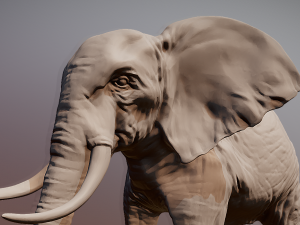 Elephant 3D printable scan 3D Print Model