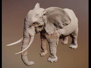 Elephant 3D printable scan 3D Print Model