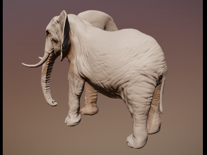 Elephant 3D printable scan 3D 프린트 모델