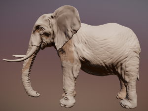 Elephant 3D printable scan 3D 프린트 모델