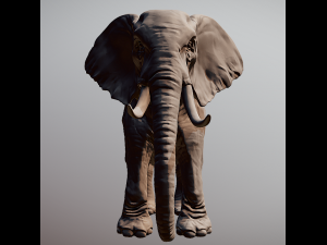 Elephant 3D printable scan 3D 프린트 모델