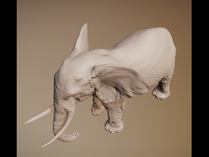 Elephant 3D printable scan 3D 프린트 모델
