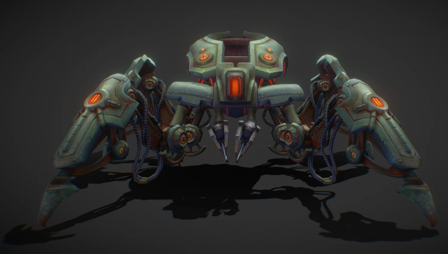 Sci fi Spider vehicle 3D Model .c4d .max .obj .3ds .fbx .stl .blend 