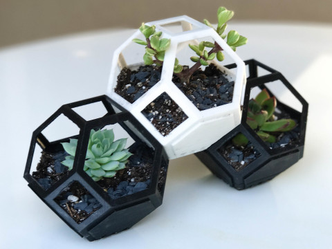 Modular Interlocking Planter System - Build Your Own Vertical Garden Wall Modèles 3D en vedette