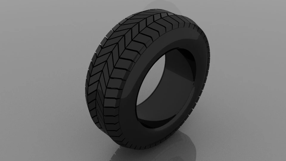 simple tire 3D Model .c4d .max .obj .3ds .fbx .stl .blend 