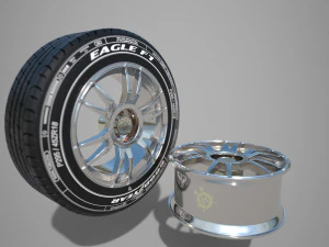 tire and rim 3D Model