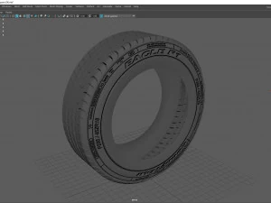 tire and rim 3D Model