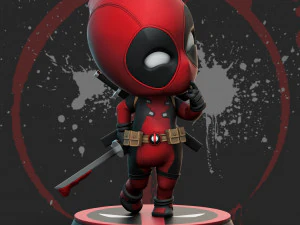 Deadpool chibi impression 3D Modèles 3D en vedette