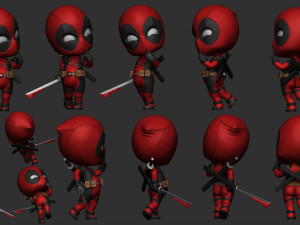 deadpool chibi 3dprint Model do druku 3D