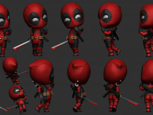 deadpool chibi 3dprint 3D Print Model