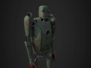 科幻机器人低聚操纵 3D 模型