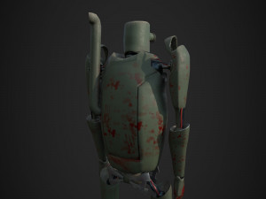 sci-fi android low-poly rigged 3D मॉडल