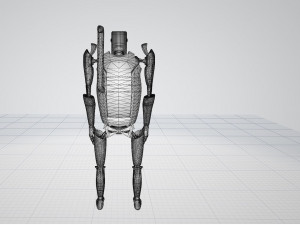sci-fi android low-poly rigged 3D मॉडल