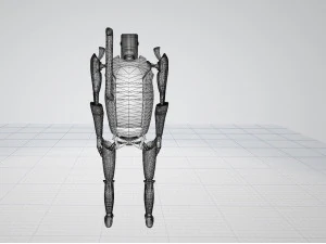 sci-fi android low-poly rigged 3D Model
