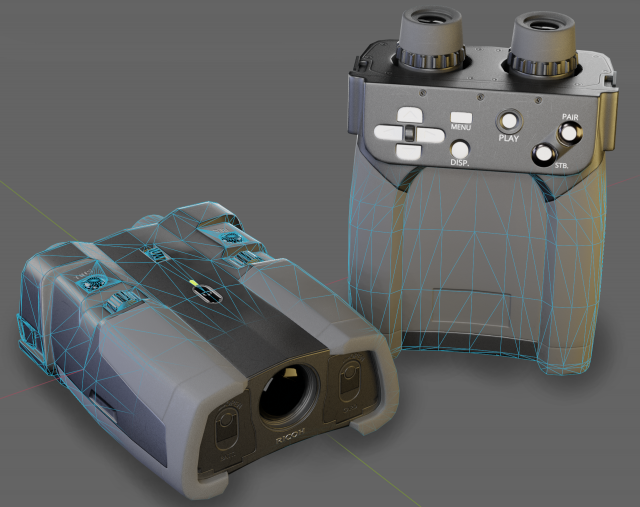 ricoh nv-10 binocula low poy 3D Model .c4d .max .obj .3ds .fbx .stl .blend 