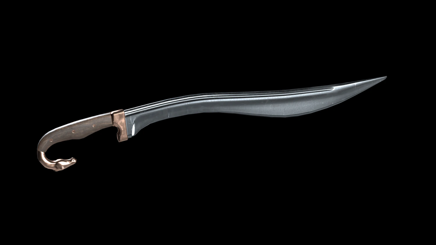 espada falcata Modelo 3D .c4d .max .obj .3ds .fbx .stl .blend 