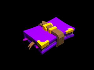 magic book low poly Modello 3D