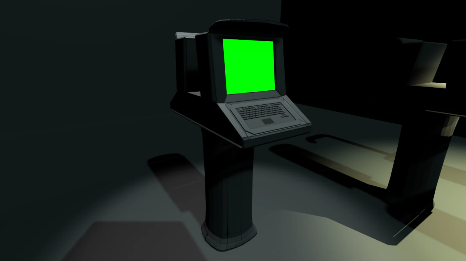cyberpunk street terminal 3D Model .c4d .max .obj .3ds .fbx .stl .blend 