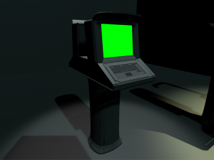 cyberpunk street terminal 3D Model