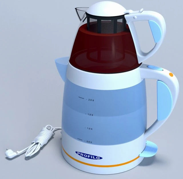 T&uuml;rkische Teemaschine 3D Modell .c4d .max .obj .3ds .fbx .stl .blend 