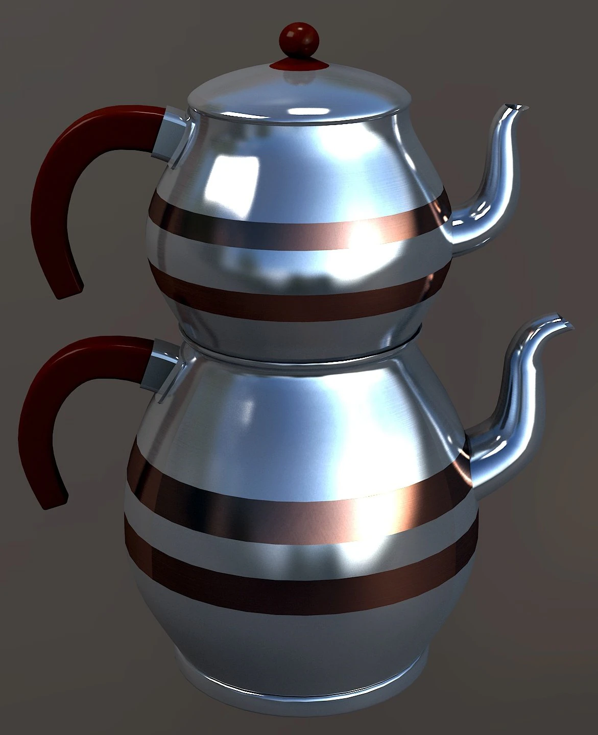 bollitore per t&egrave; turco Modello 3D .c4d .max .obj .3ds .fbx .stl .blend 