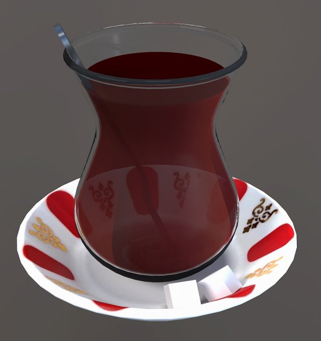 turkish tea 3Dモデル .c4d .max .obj .3ds .fbx .stl .blend