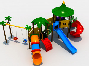 outdoor jungle playground 3D मॉडल